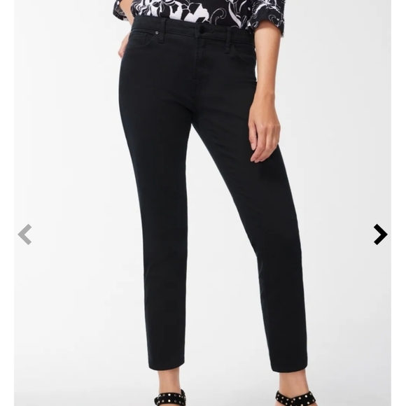 Chico's So Slimming Girlfriend Jeans Women's 8/10 Chicos Size 1 Black Denim Pant - Picture 14 of 14